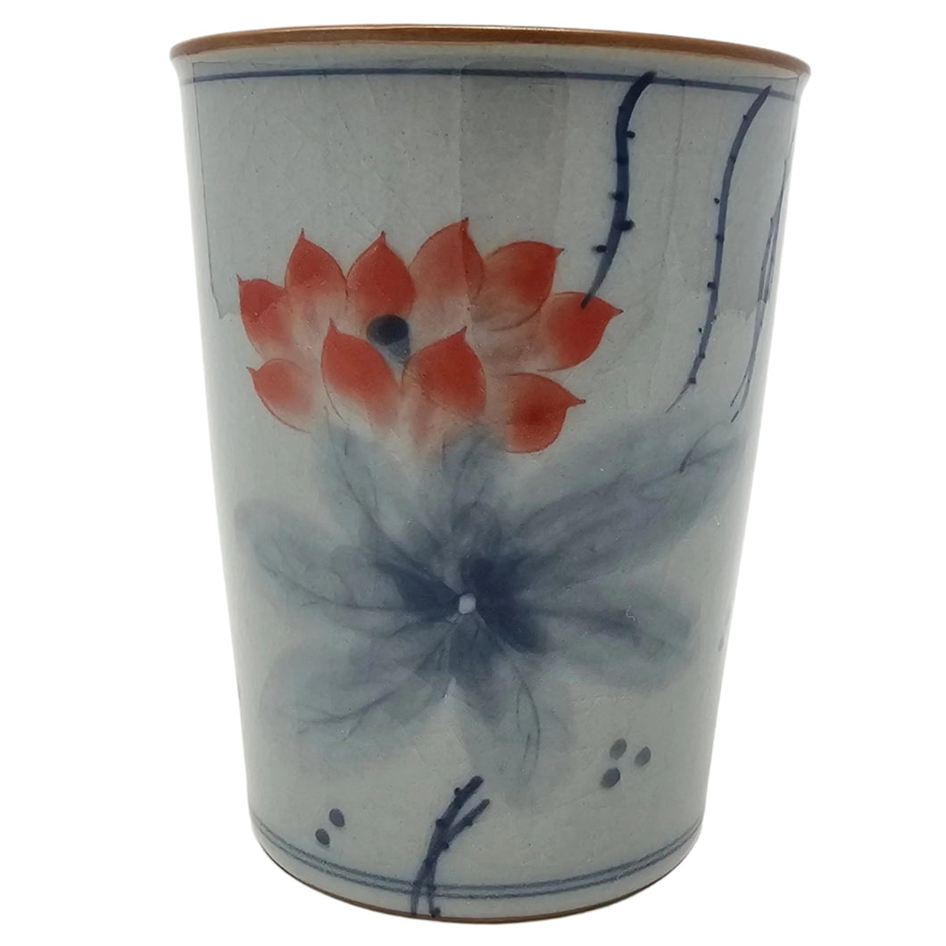 Hand Painted Lotus Mug