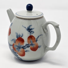 Load image into Gallery viewer, Hand Painted Peaches Tea Pot