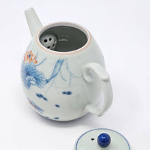 Load image into Gallery viewer, Lotus Hand Painted Tea Pot