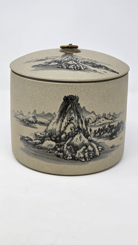 Large Mountain Ceramic Tea Caddy