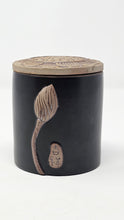 Load image into Gallery viewer, Black Lotus Ceramic Tea Caddy