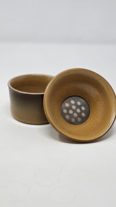 Brown Ceramic Tea Strainer