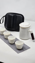 Load image into Gallery viewer, White Travel Mug Tea Set