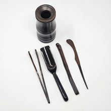 Load image into Gallery viewer, Dark Bamboo Motif Tea Tool Set