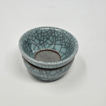 Load image into Gallery viewer, Dark Teal Ice Crack Tea Set