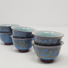 Load image into Gallery viewer, Blue Splash Glaze Tea Set