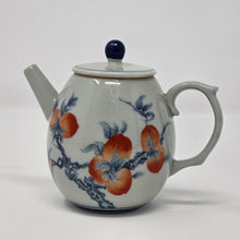 Load image into Gallery viewer, Hand Painted Peaches Tea Pot